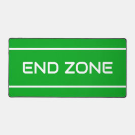 END ZONE Modern White Text Stripes On Bright Green Bureaumat
