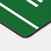END ZONE Modern White Text Stripes On Deep Green Bureaumat (Hoek)