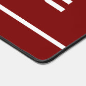 END ZONE Modern White Text Stripes On Deep Red Bureaumat (Hoek)