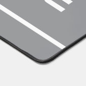 END ZONE Modern White Text Stripes On Medium Gray Bureaumat (Hoek)