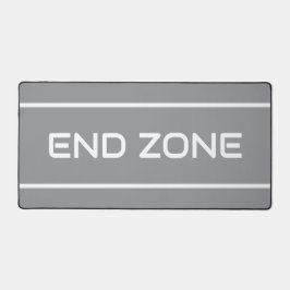 END ZONE Modern White Text Stripes On Medium Gray Bureaumat