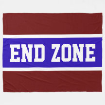 END ZONE Vet Diep Rood Wit Helder Blauw Strepen