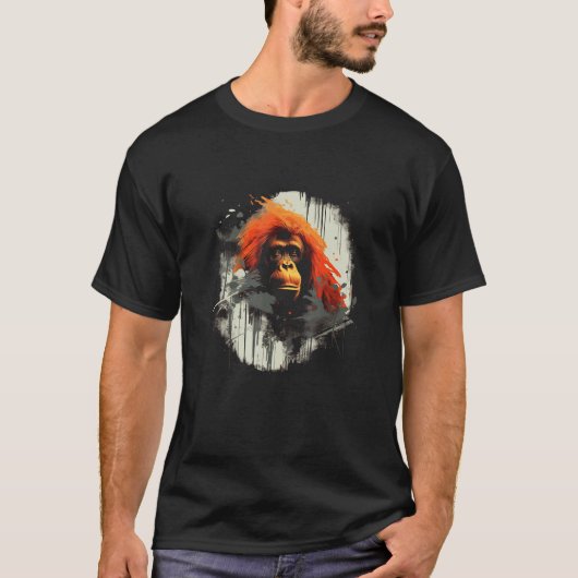 Endangered Animals Save The Sumatran Orangutan T-shirt (Voorkant)