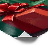 Endearing Basset Hound Dog with Christmas Wreath Perfect Poster (Hoek)