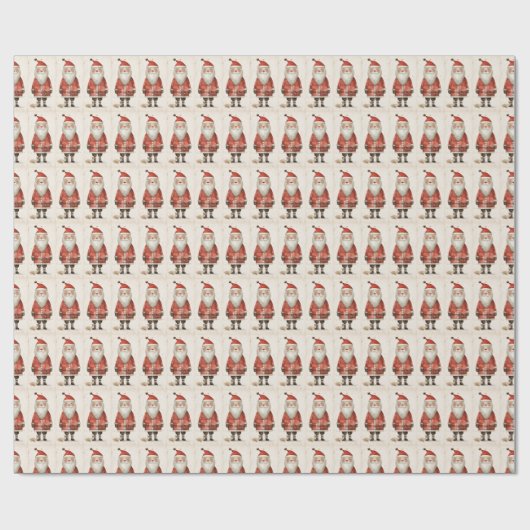 Endearing Black Santa Cadeaupapier (Vlak)