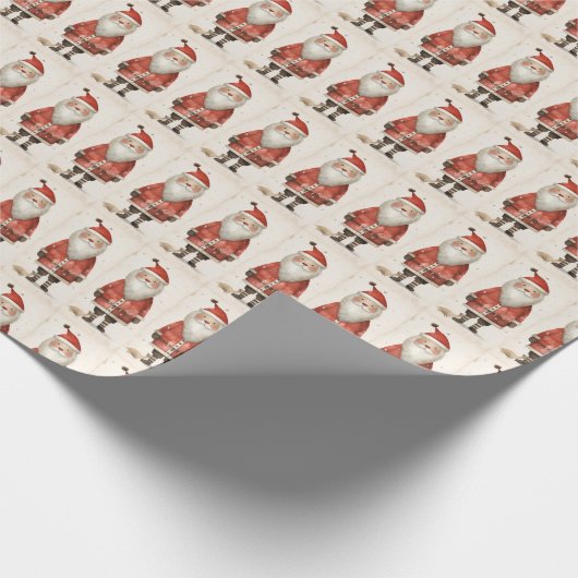 Endearing Black Santa Cadeaupapier (Hoek)