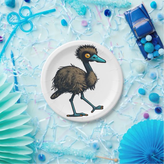 Endearing Emu Papieren Bordje (Feest)