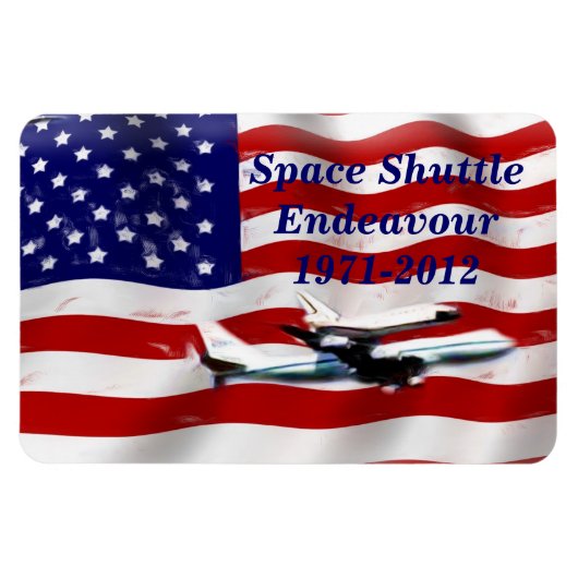 Endeavour-USA,1971-2012_Premium Flexi Magnet Magneet (Horizontaal)