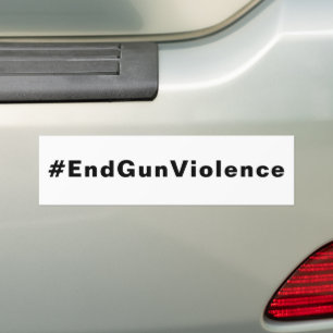 #EndGunViolence Einde Pistool Geweld wit zwart Bumpersticker