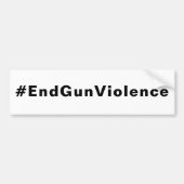 #EndGunViolence Einde Pistool Geweld wit zwart Bumpersticker (Voorkant)