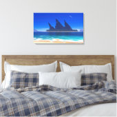 Endless Blue (2025) Canvas Afdruk (Insitu (Slaapkamer))