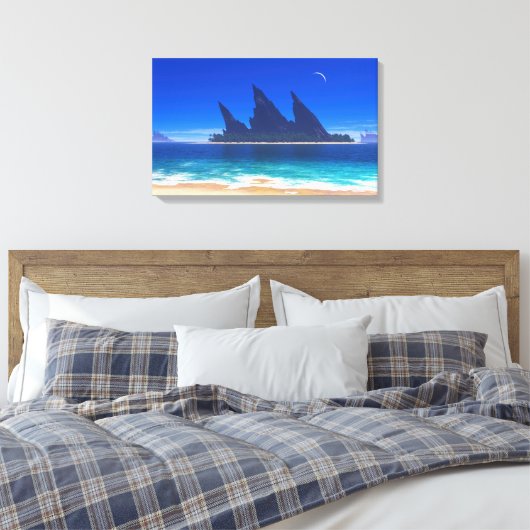 Endless Blue (2025) Canvas Afdruk (Insitu (Slaapkamer))