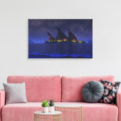 Endless Blue (Starlight) Canvas Afdruk (Insitu (Woonkamer))