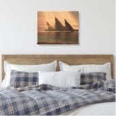 Endless Blue (Sunbeam) Canvas Afdruk (Insitu (Slaapkamer))