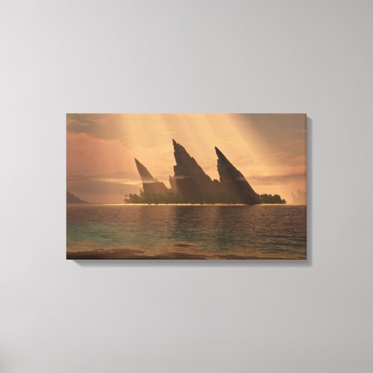 Endless Blue (Sunbeam) Canvas Afdruk (Voorkant)