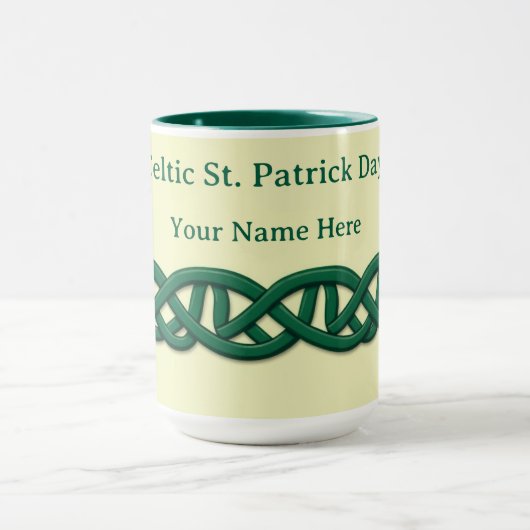 Endless Celtic Knot Seamless Dark Green Mok (Midden)