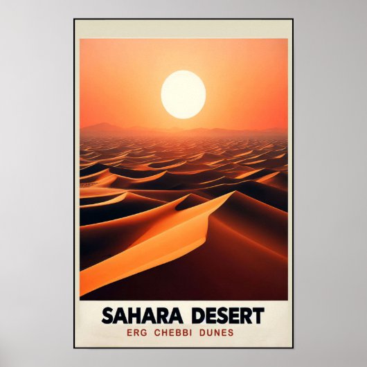 Endless Dunes Of Erg Chebbi, Morocco Poster (Voorkant)