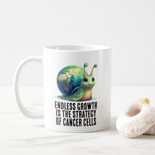 Endless Growth Is Strategy of Cancer Cells Snail Koffiemok (Met donut)