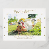 Endless Happiness Kerstvakantie Folie Briefkaart (Voorkant)