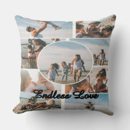 Endless Love Custom Family Collage Throw Pillow Kussen