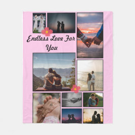 Endless Love Fotocollage Fleece Deken