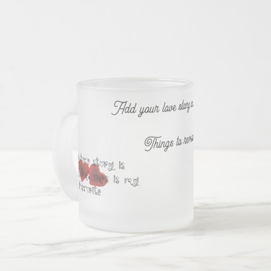 Endless Love Glass-Mok - ideaal cadeau voor koppel Matglas Koffiemok (Voorkant links)