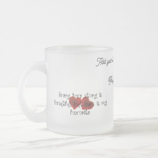Endless Love Glass-Mok - ideaal cadeau voor koppel Matglas Koffiemok (Links)