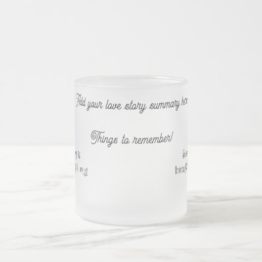 Endless Love Glass-Mok - ideaal cadeau voor koppel Matglas Koffiemok (Center)
