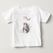 Endless Love Print Modern Wit Baby Tshirt (Voorkant)
