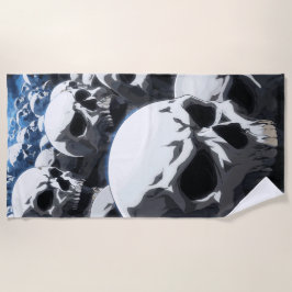 Endless Skull Field Dark Illustration Strandlaken