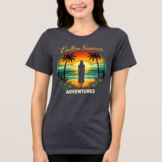 Endless Summer Adventure Tri-Blend Shirt (Voorkant)