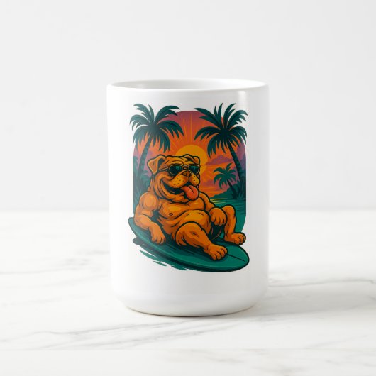 Endless Summer Bulldog - Retro Surf Koffiemok (Center)