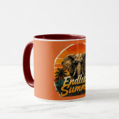 Endless Summer Olifant Beker Rood Mok (Voorkant links)