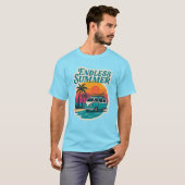 Endless Summer – Retro Surf Van Sunset T-shirt (Voorkant volledig)