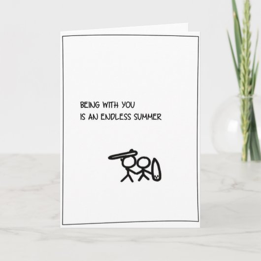 'Endless Summer' - Surfen Valentijns's Kaart (Voorkant)