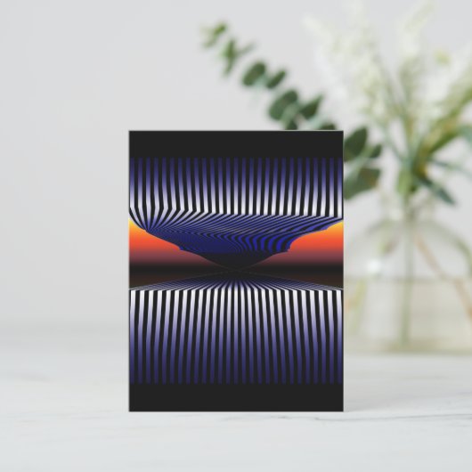 Endless Tunnel 3D optische illusie surrealisme Briefkaart (Staand voorkant)