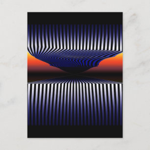 Endless Tunnel 3D optische illusie surrealisme Briefkaart
