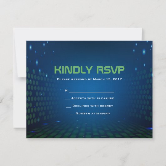 ENDLESS VIDEO GAMING Bar Mitzvah Reply Card RSVP Kaartje (Voorkant)