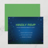 ENDLESS VIDEO GAMING Bar Mitzvah Reply Card RSVP Kaartje (Voorkant / Achterkant)