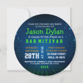 ENDLESS VIDEO GAMING Bar Mitzvah Round Invitation Kaart (Voorkant)