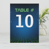 ENDLESS VIDEO GAMING Bar Mitzvah Table Number Card Kaart (Staand voorkant)