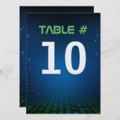 ENDLESS VIDEO GAMING Bar Mitzvah Table Number Card Kaart (Voorkant / Achterkant)