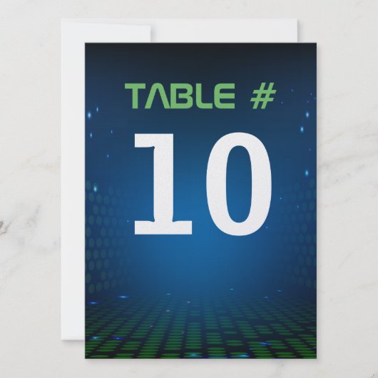 ENDLESS VIDEO GAMING Bar Mitzvah Table Number Card Kaart (Voorkant)