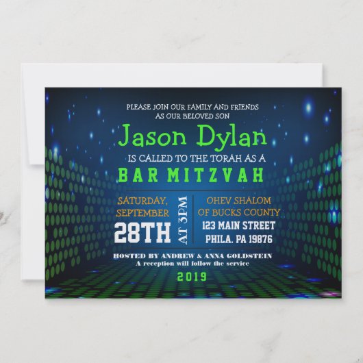 ENDLESS VIDEO GAMING Bar Mitzvah uitnodiging (Voorkant)