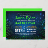 ENDLESS VIDEO GAMING Bar Mitzvah uitnodiging (Voorkant / Achterkant)