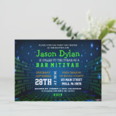 ENDLESS VIDEO GAMING Bar Mitzvah uitnodiging (Staand voorkant)