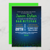 ENDLESS VIDEO GAMING Bar Mitzvah uitnodiging (Voorkant / Achterkant)