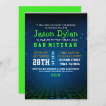 ENDLESS VIDEO GAMING Bar Mitzvah uitnodiging