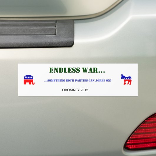 ENDLESS WAR BUMPERSTICKER (Op auto)