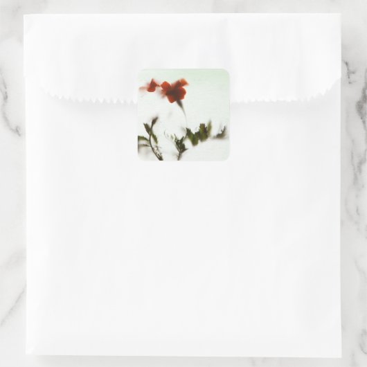 Endlich Frühling! Vierkante Sticker (Tas)